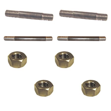 Aic Replacement Parts Manifold Stud & Bolt Kit w/ Nuts on Fits John Deere B Tractor 3 x 7/16 & 4-3/8 x A126R-STUD&NUT